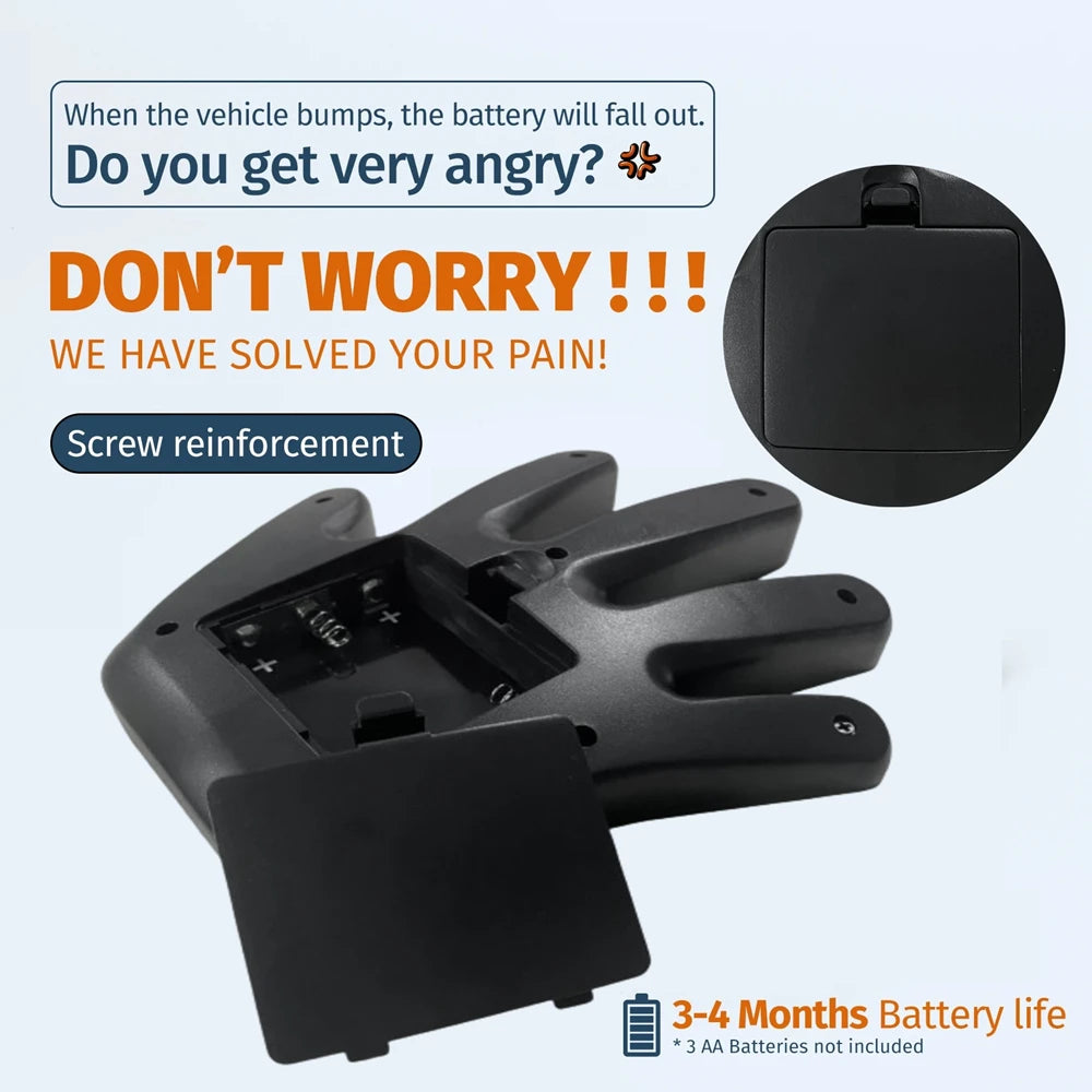 Funny Gift for Men Gesture Light Car Gadgets LED Hand Sign Car Interior Ornaments Middle Finger Light Luminous Hand for Vehicle
